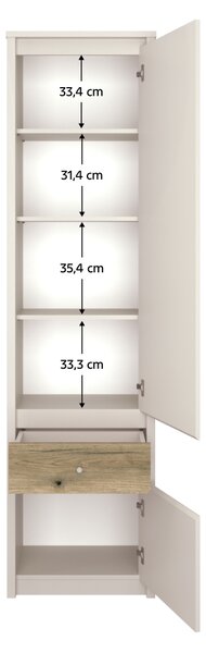 KONDELA Raft, caşmir/stejar evoke, KAROS 2D1S