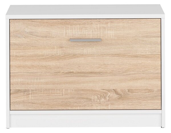 Pantofar NEPO PLUS, stejar sonoma/alb, PAL laminat, 70x34x51 cm