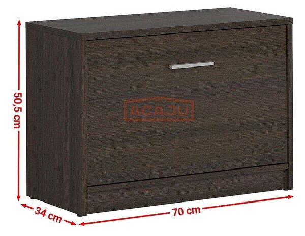 Pantofar NEPO PLUS, stejar sonoma/alb, PAL laminat, 70x34x51 cm