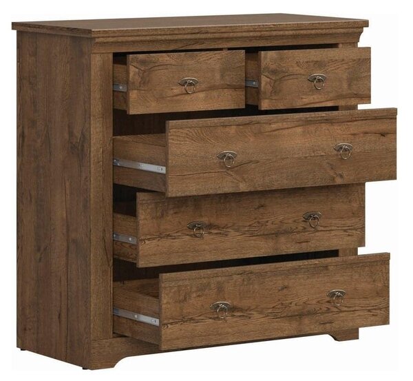 Comoda PATRAS KOM5S, stejar april, PAL, 93x45x93 cm
