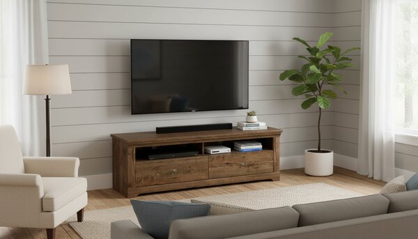 Comoda TV PATRAS RTV2S, stejar april, PAL, 153x45x48 cm