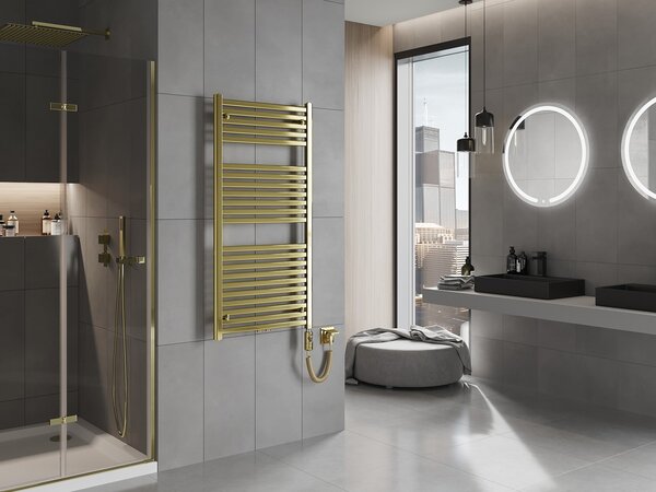 Mexen Hades, element electric de încălzire 1200 x 600 mm, 600 W, auriu lucios, W104-1200-600-2600-50