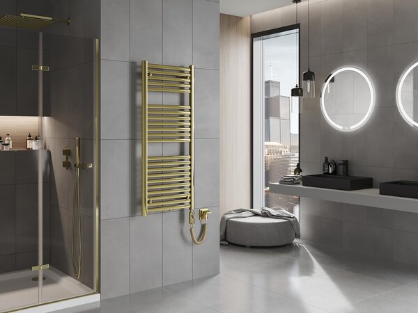 Mexen Hades, element electric de încălzire 1200 x 500 mm, 600 W, auriu lucios, W104-1200-500-2600-50