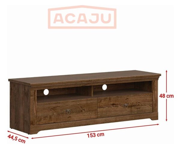 Comoda TV PATRAS RTV2S, stejar april, PAL, 153x45x48 cm