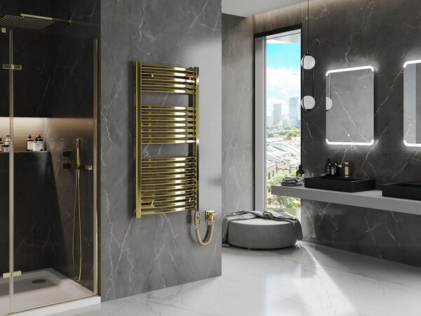 Mexen Helios, element electric de încălzire 1200 x 600 mm, 600 W, auriu lucios, W103-1200-600-2600-50