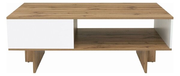 Masuta cafea Zele, stejar wotan/alb, PAL, 120X60X46 cm