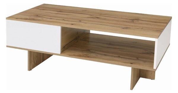 Masuta cafea Zele, stejar wotan/alb, PAL, 120X60X46 cm