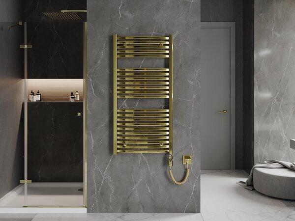 Mexen Helios, element electric de încălzire 1200 x 600 mm, 600 W, auriu lucios, W103-1200-600-2600-50