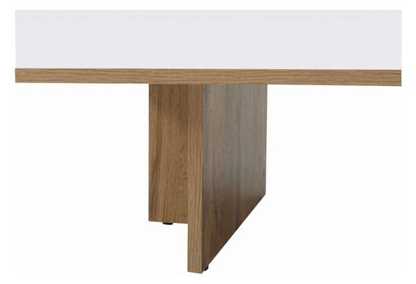 Masuta cafea Zele, stejar wotan/alb, PAL, 120X60X46 cm
