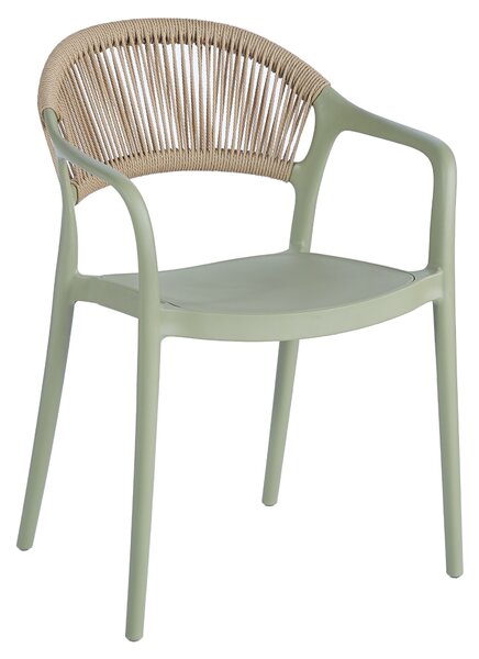 KONDELA Scaun stivuibil, verde/bej LEXTON