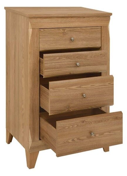 Comoda BERGEN KOM4S, stejar auriu, PAL, 72x47x116 cm