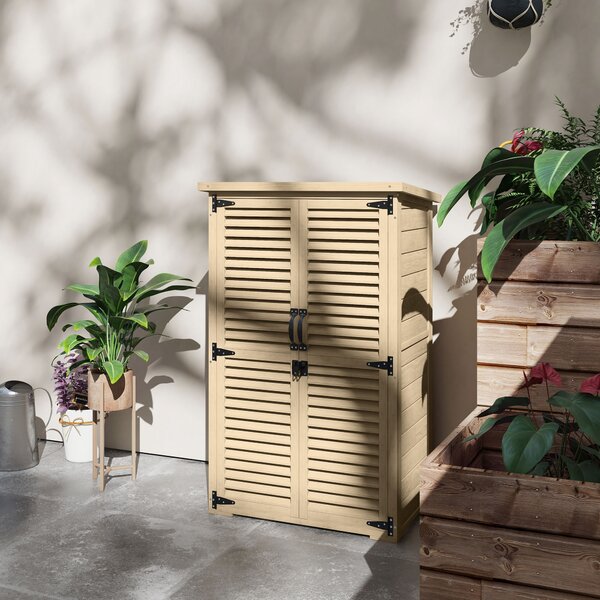Outsunny Magazie de Gradina din Lemn, Dulap de Depozitare | Aosom Romania