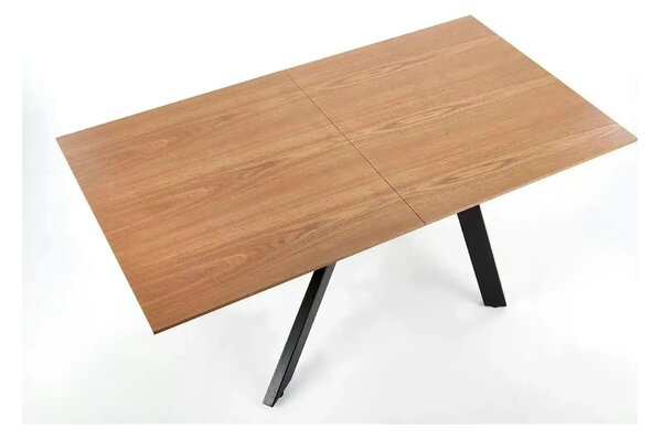 Masa extensibila Capital, stejar auriu/negru, 160/200x90x76 cm
