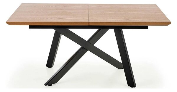 Masa extensibila Capital, stejar auriu/negru, 160/200x90x76 cm
