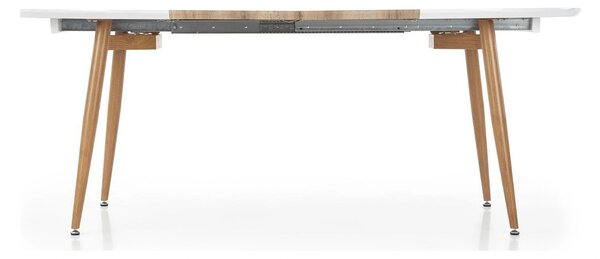 Masa extensibila EDWARD, alb/stejar miere, 120/200x100x75 cm