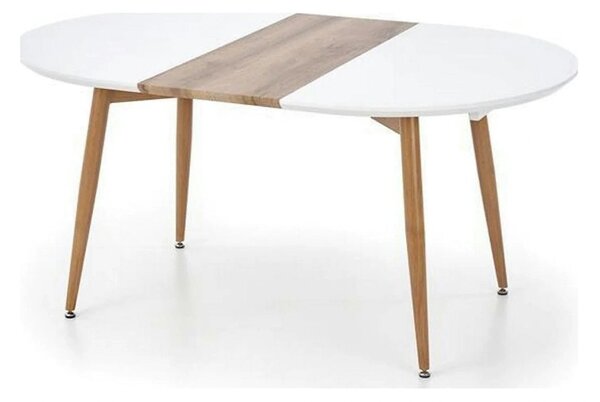 Masa extensibila EDWARD, alb/stejar miere, 120/200x100x75 cm