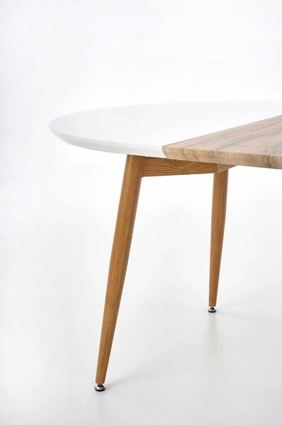 Masa extensibila EDWARD, alb/stejar miere, 120/200x100x75 cm