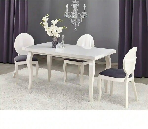Masa extensibila MOZART, alb, 140/180x80x75 cm
