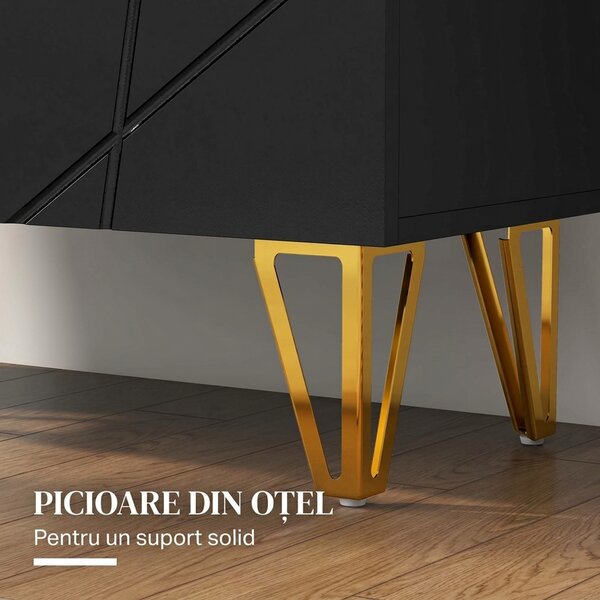 HOMCOM Dulap Îngust pentru Pantofi, Dulap Subțire pentru Depozitarea a 15-20 de Pantofi, 95x72x31.5 cm, Negru | Aosom Romania