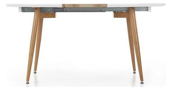 Masa extensibila EDWARD, alb/stejar miere, 120/200x100x75 cm
