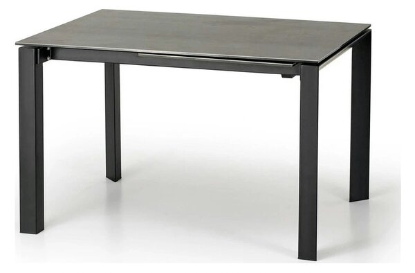 Masa extensibila HORIZON, gri/negru, ceramica, 120/180x85x76 cm