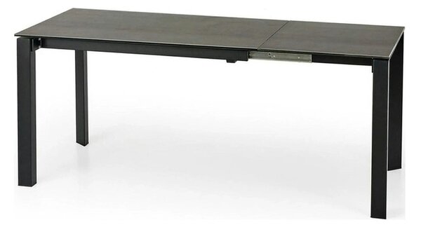 Masa extensibila HORIZON, gri/negru, ceramica, 120/180x85x76 cm