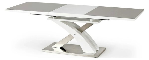 Masa extensibila SANDOR 2, alb/crom, 160/220x90x78 cm