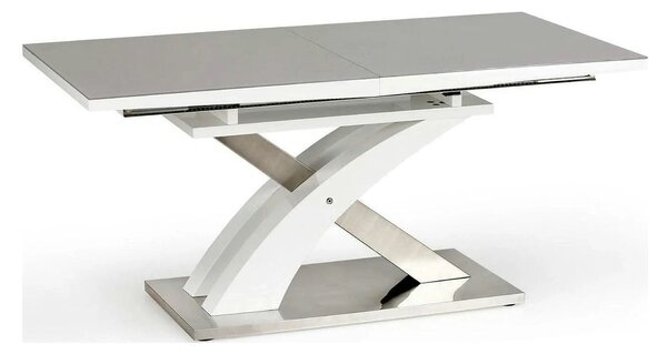 Masa extensibila SANDOR 2, alb/crom, 160/220x90x78 cm
