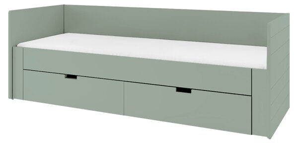 KONDELA Patul extensibil, verde-gri, 90/180x200, ANTONY