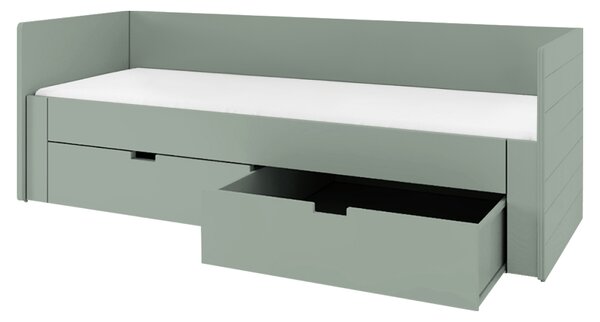 KONDELA Patul extensibil, verde-gri, 90/180x200, ANTONY