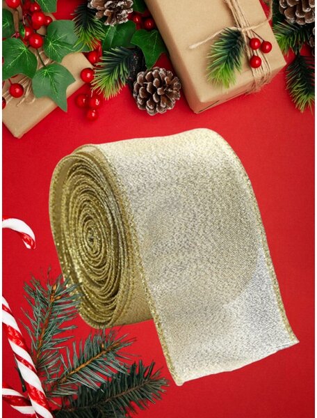 Fundita de Craciun GOLDIE 6,3 cm x 2 m, aurie