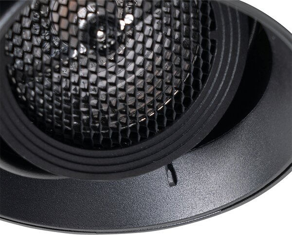 Spotlight modern îngropat negru GU10 AR70 rotund fără cadru - Oneon Honey
