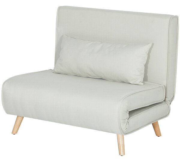 HOMCOM Fotoliu Pat 3 in 1 cu Spatar Rabatabil, Bej