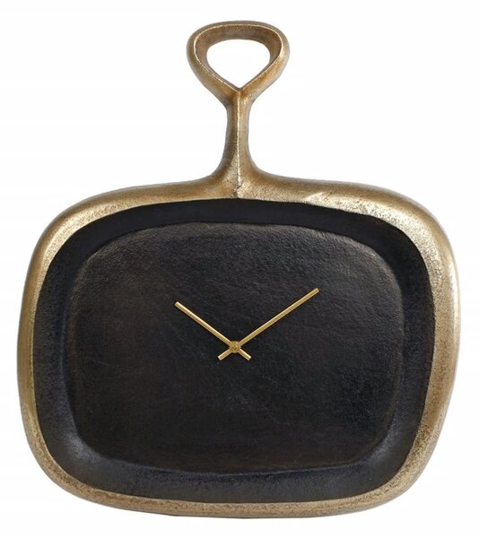 Gifts Amsterdam 442139 Wall Clock "Jaipur" Aluminium Gold and Black 43x52x4 cm 070106