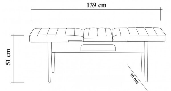 Set Masa si Scaune 4 Piese Vina 1053 Atlantic Pine-Antracit