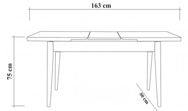 Set Masa si Scaune 4 Piese Vina 1053 Atlantic Pine-Antracit
