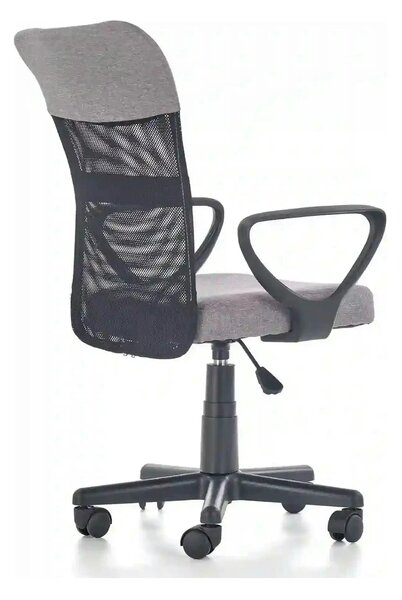 Scaun birou TIMMY, gri/negru, stofa clasica/plasa, 52x59x81/91 cm