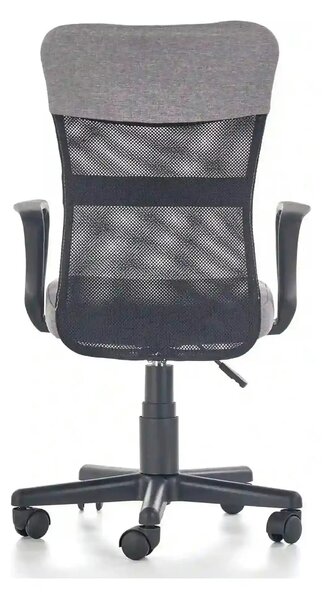Scaun birou TIMMY, gri/negru, stofa clasica/plasa, 52x59x81/91 cm