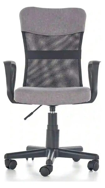 Scaun birou TIMMY, gri/negru, stofa clasica/plasa, 52x59x81/91 cm