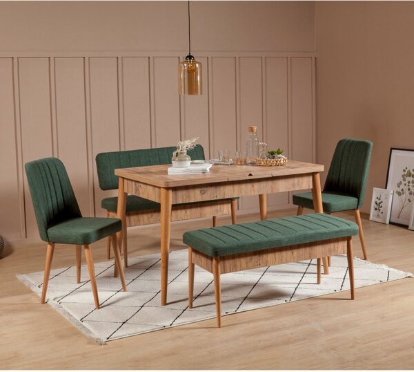 Set Masa si Scaune 5 Piese Vina 107 Atlantic Pine-Green