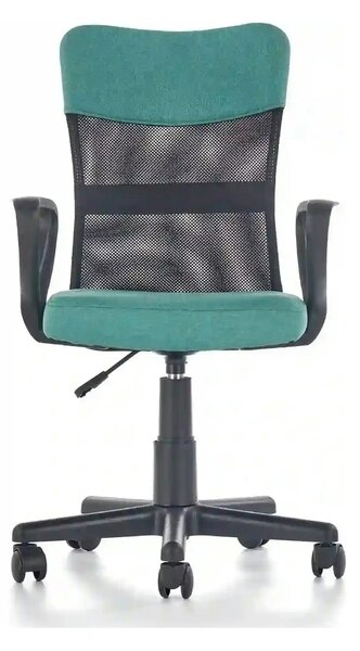 Scaun de birou TIMMY, turcoaz, stofa mesh, 52x59x81/91 cm