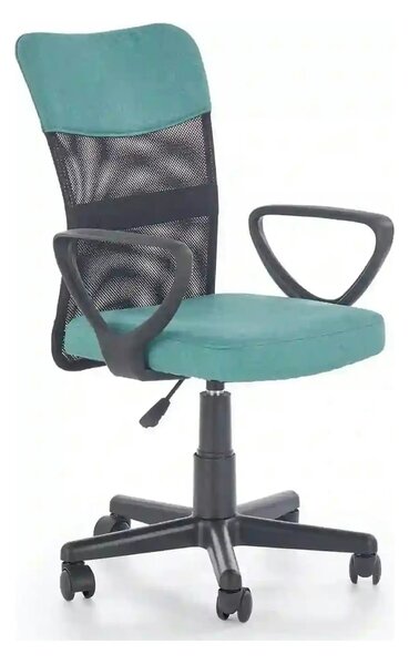 Scaun de birou TIMMY, turcoaz, stofa mesh, 52x59x81/91 cm