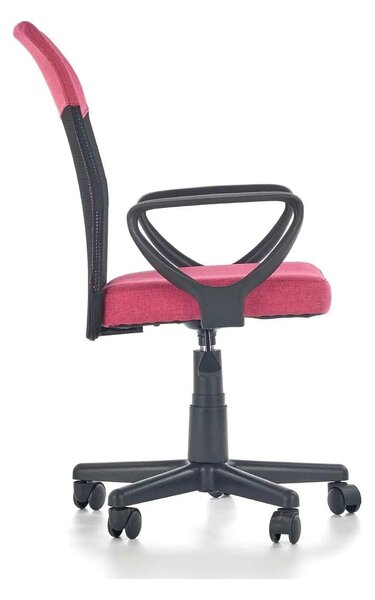 Scaun birou TIMMY, roz, stofa clasica/plasa, 52x59x81/91 cm