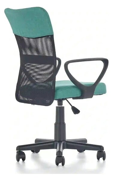 Scaun de birou TIMMY, turcoaz, stofa mesh, 52x59x81/91 cm