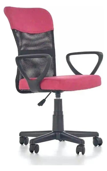 Scaun birou TIMMY, roz, stofa clasica/plasa, 52x59x81/91 cm