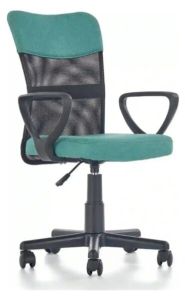 Scaun de birou TIMMY, turcoaz, stofa mesh, 52x59x81/91 cm