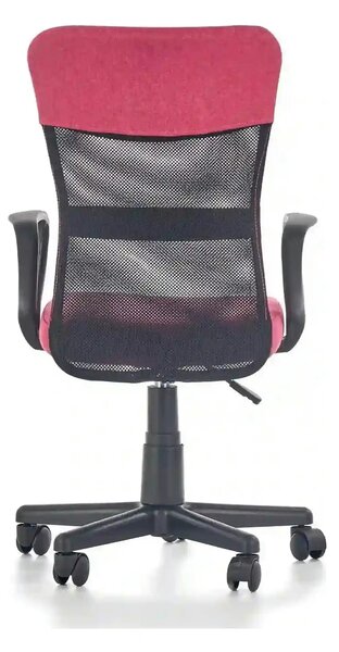 Scaun birou TIMMY, roz, stofa clasica/plasa, 52x59x81/91 cm