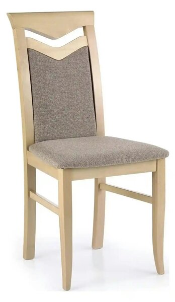 Scaun tapitat Citrone, gri/stejar sonoma, stofa clasica/lemn de fag, 4