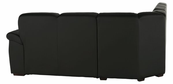 KONDELA Colţar în formă de U, piele ecologică neagră, model stânga, BITER U