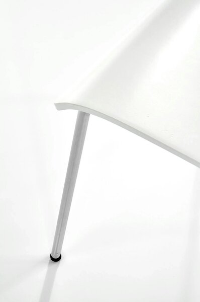 Scaun K155, alb/crom, placaj indoit/metal, 43x47x85 cm